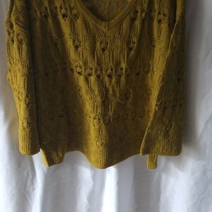 #139 Elegant Mustard V-Neck Sweater